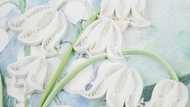 Quilled Lily of the Valley Greeting Card
