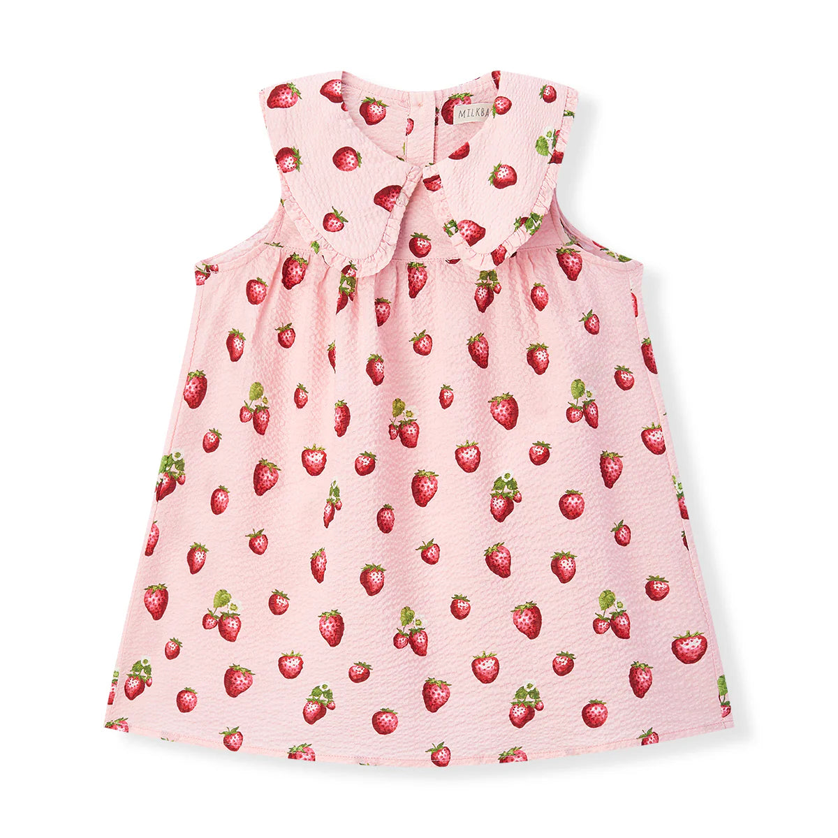 Strawberry Ruffle Collar Dress 6-12M