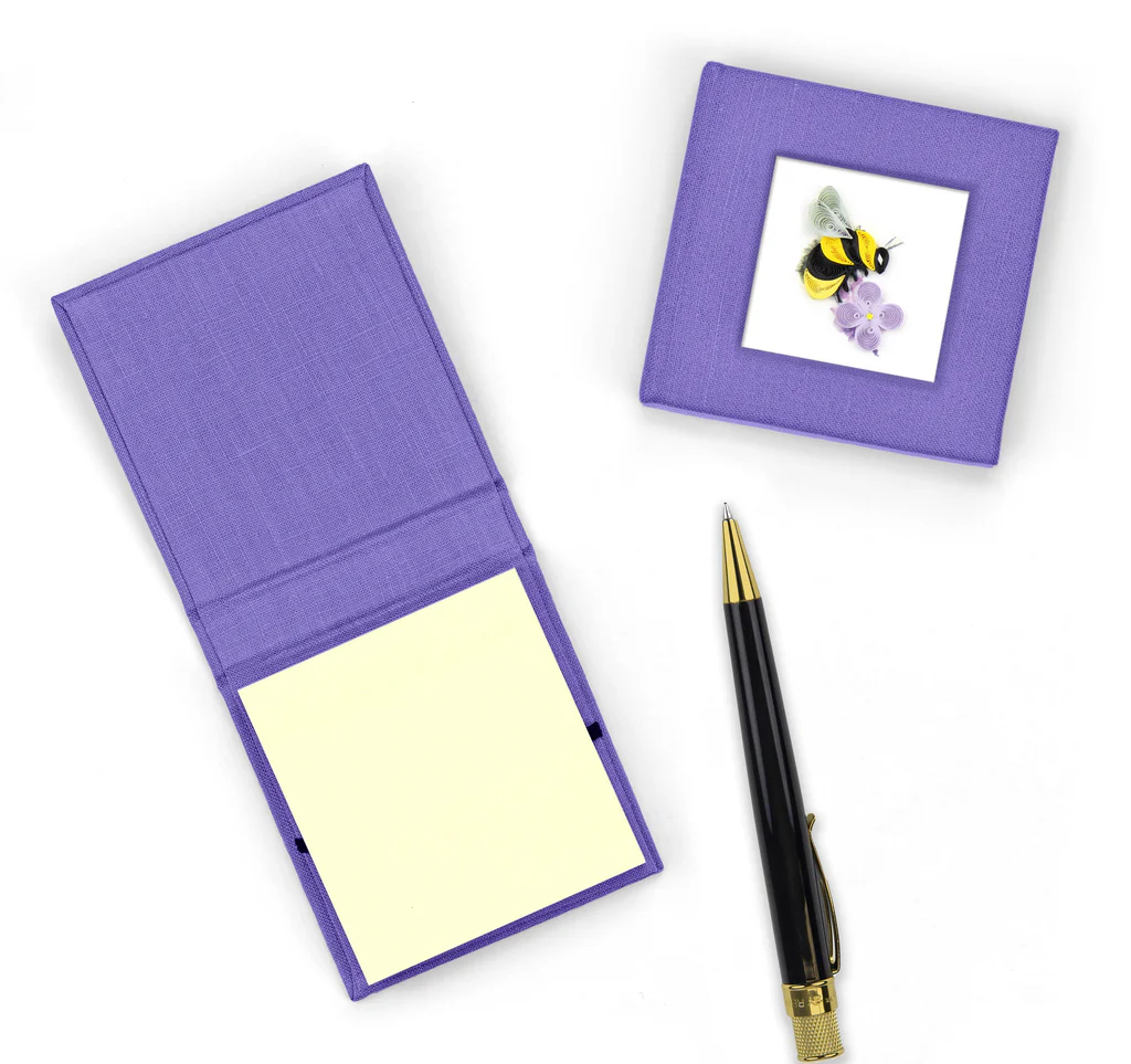 Quilled Bumble Bee Sticky Note Pad Cover