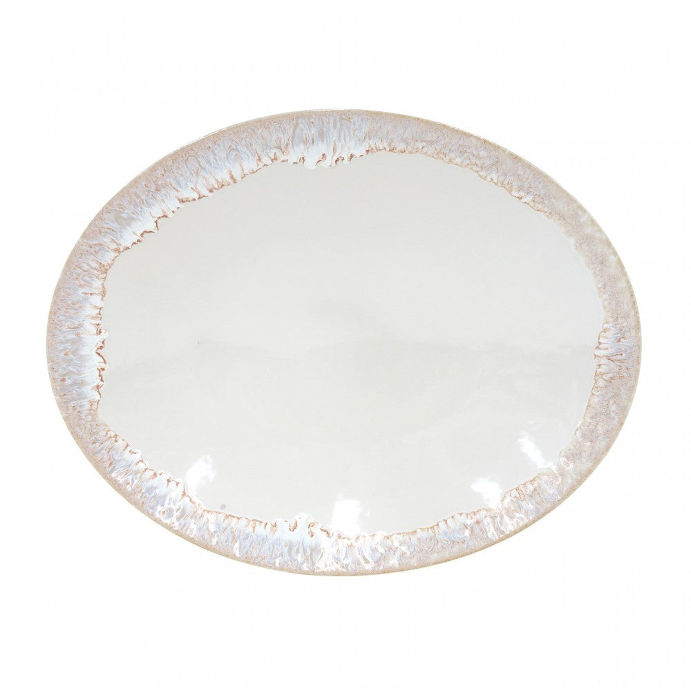 Taormina Oval Platter - White/Gold