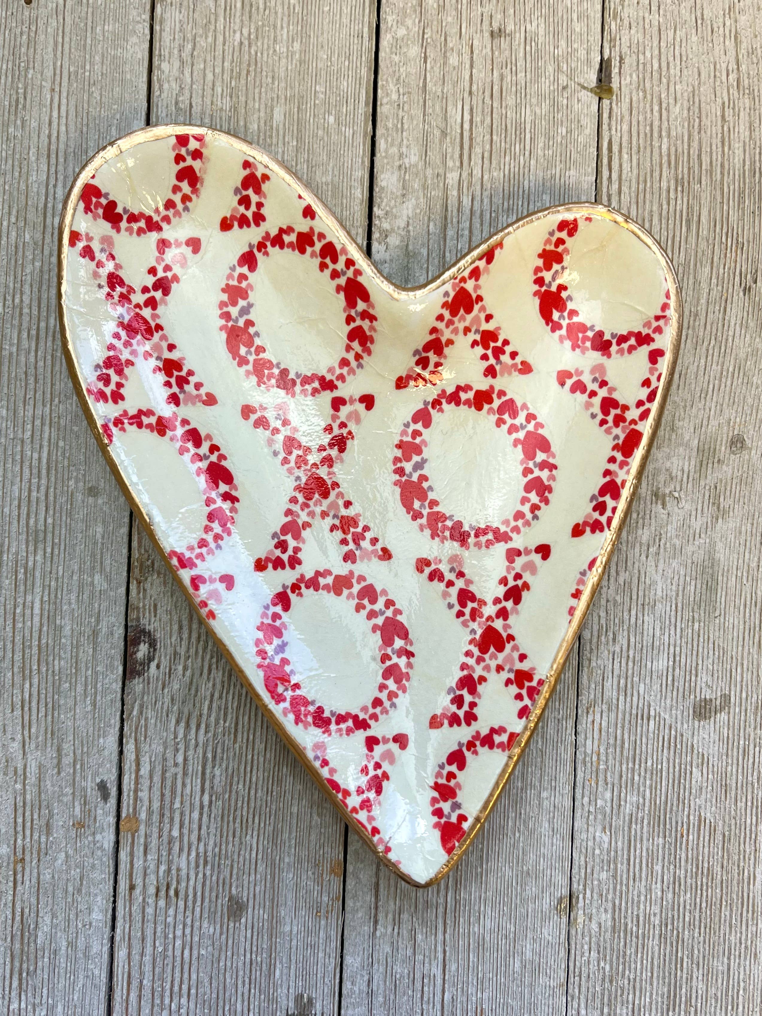 Easter & Valentines Ceramic Heart Dish: XO
