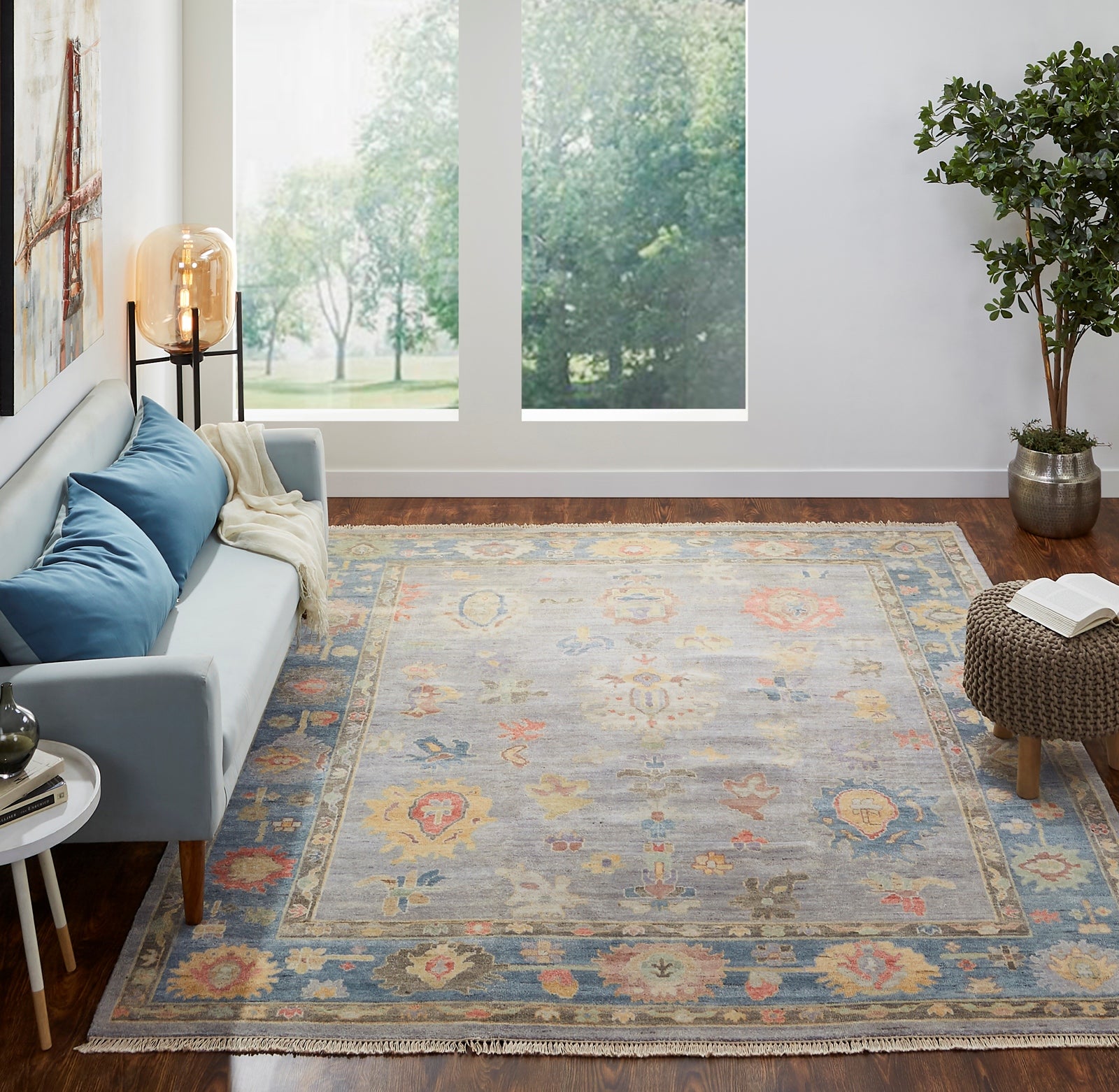 Savannah Soft Grey Blue Rug (8'x10') CALL FOR PRICING