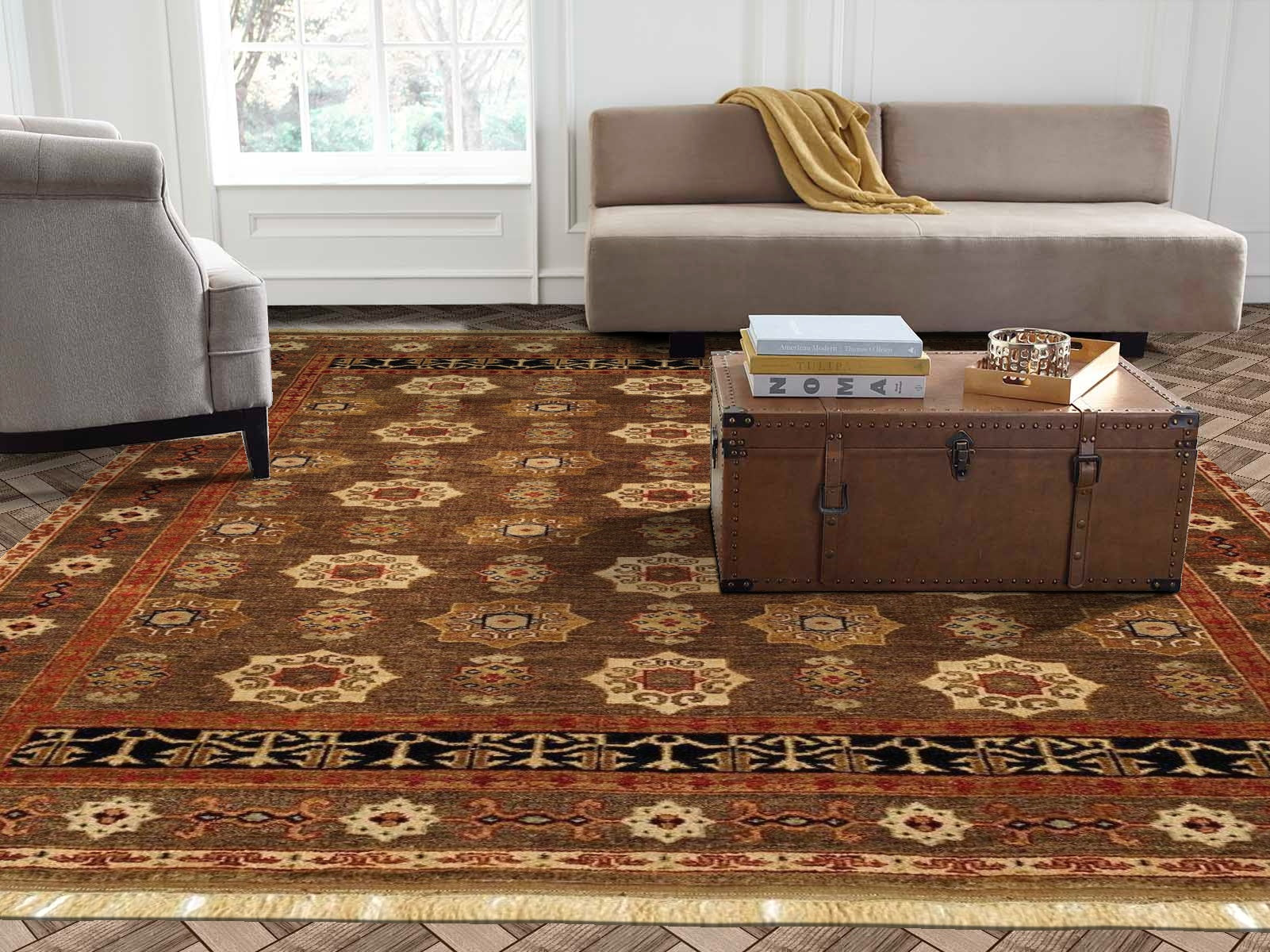 Bethany Medium Brown Rug (4'x 5') CALL FOR PRICING