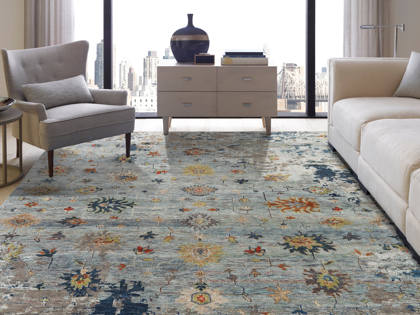 Harper Blue Tones Area Rug (8'x10') CALL FOR PRICING