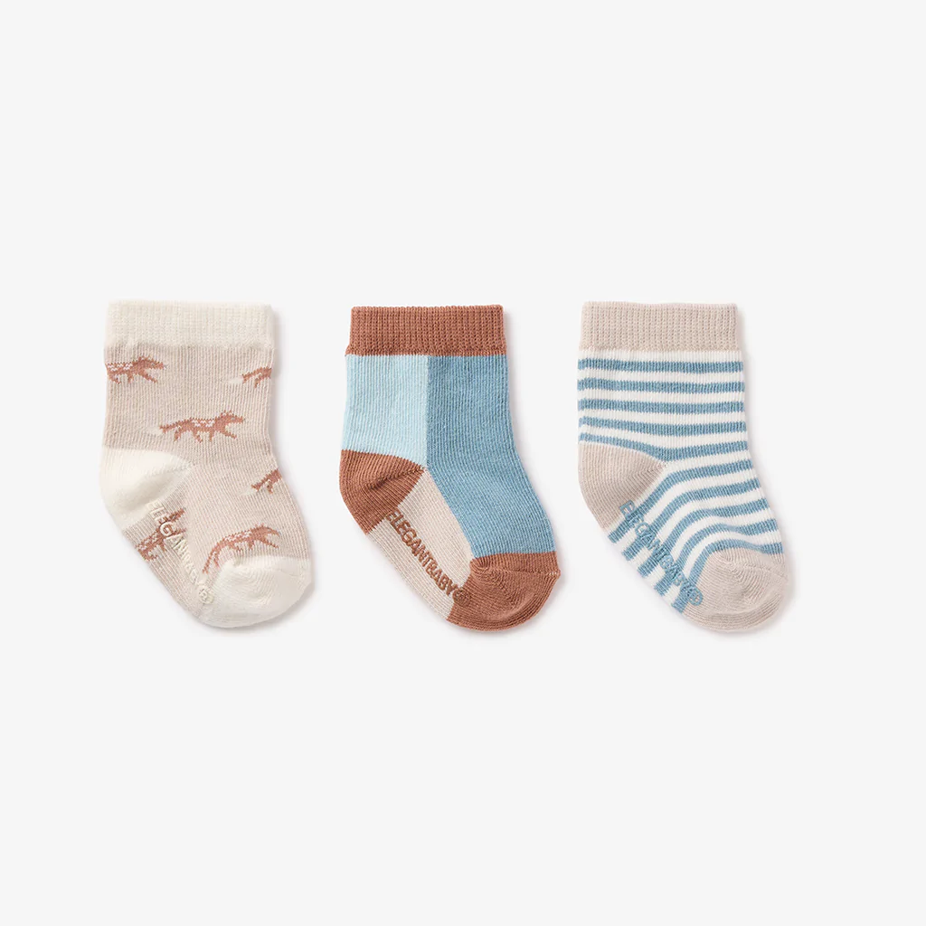 Treehouse Forest Non-slip Baby Socks (3 pack)