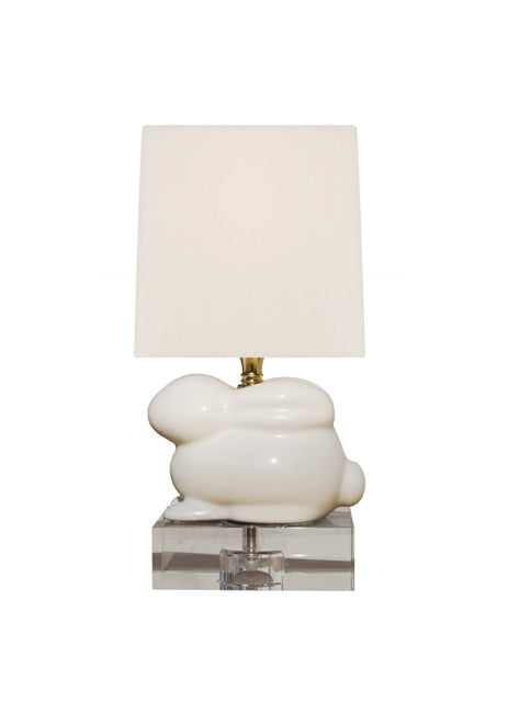 White Ceramic Bunny Lamp