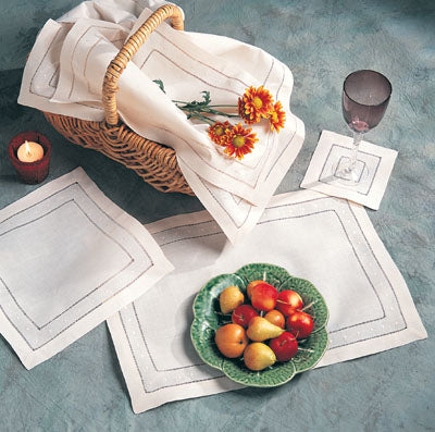 Cotton Hemstitch Placemat- White