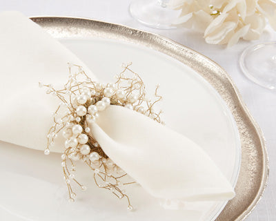 Pearl Napkin Rings- Ivory (set/4)