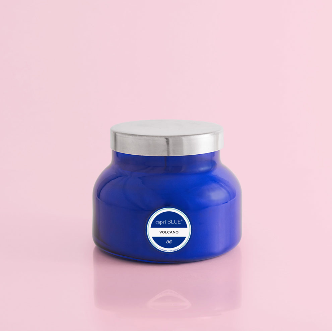 Signature Blue Jar Volcano Candle