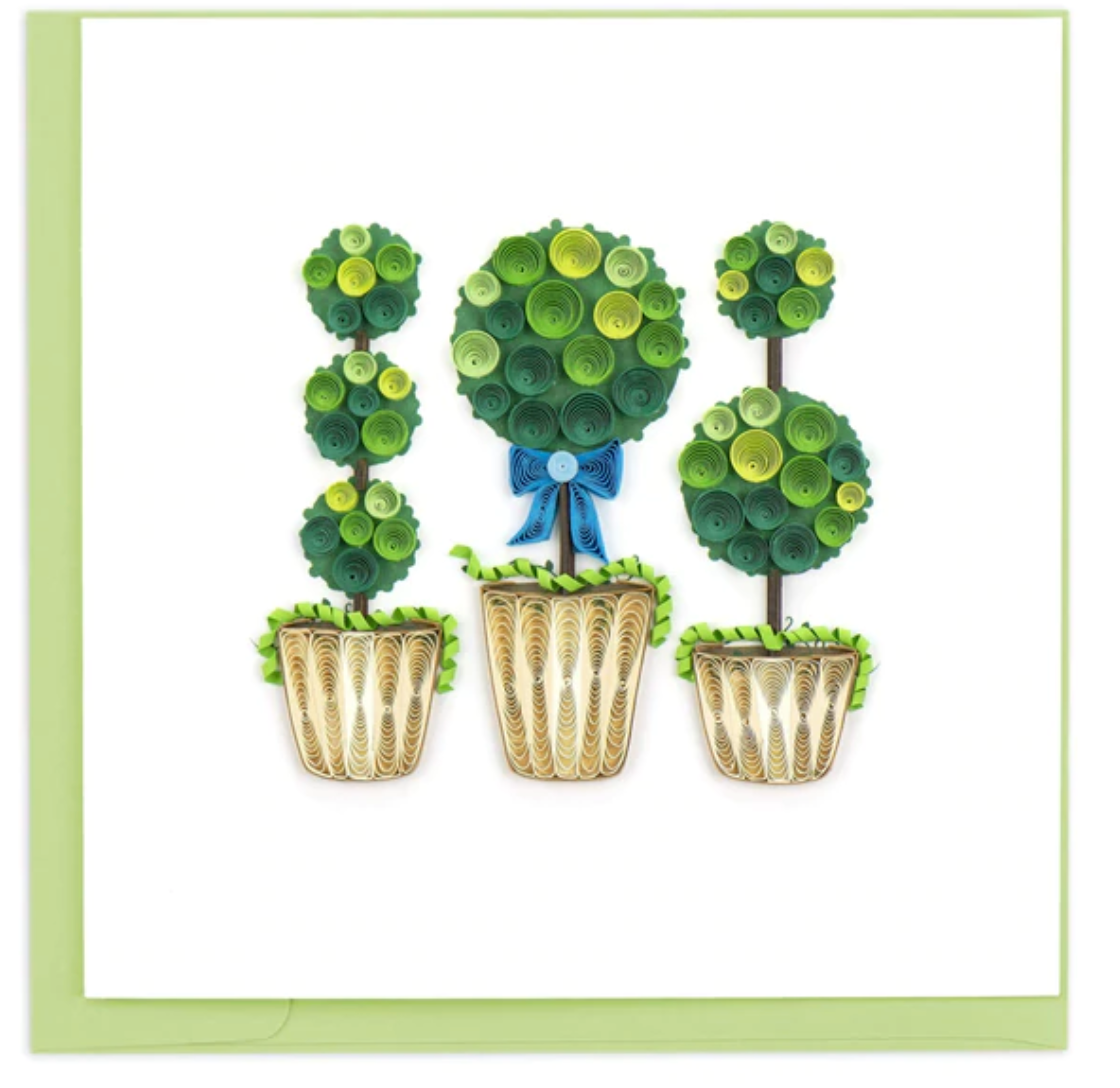 Potted Topiary Quill Card
