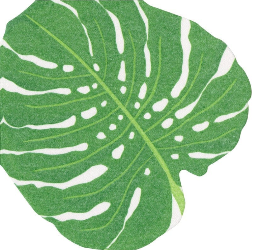 Monstera Die-Cut  Paper Linen Party Napkin- Luncheon