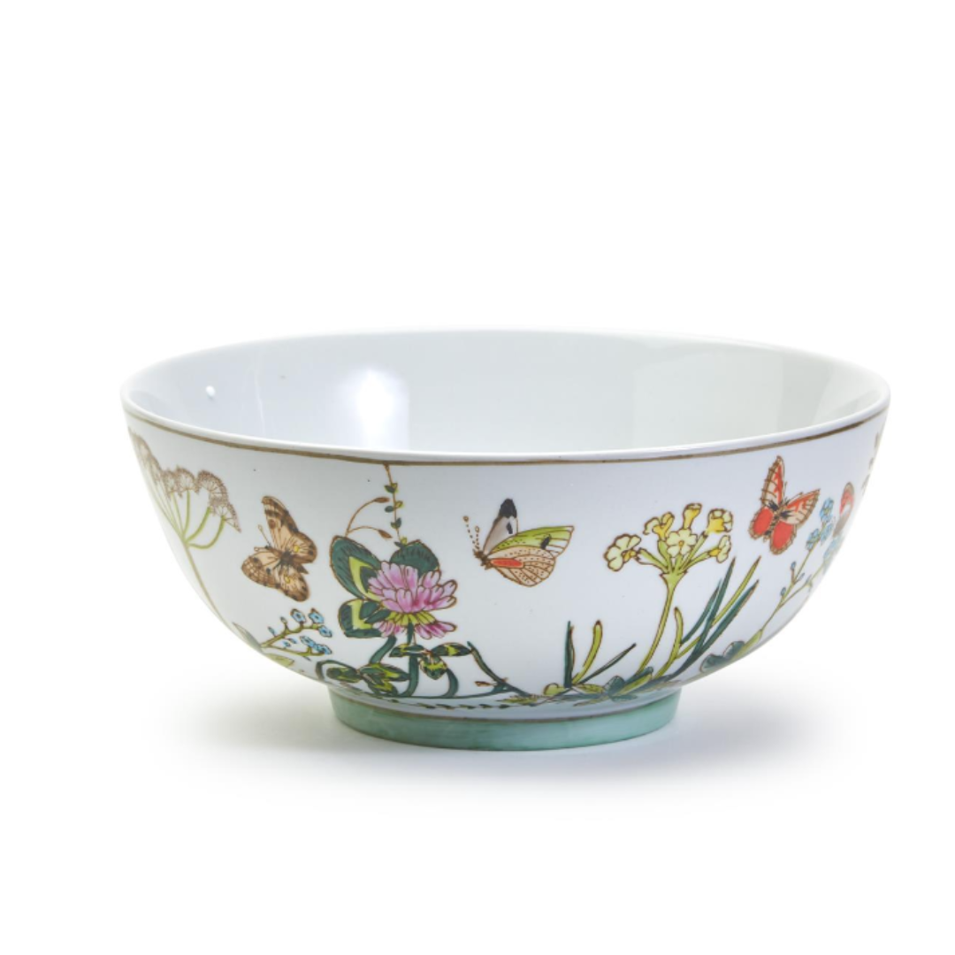 Butterfly Porcelain Garden Bowl